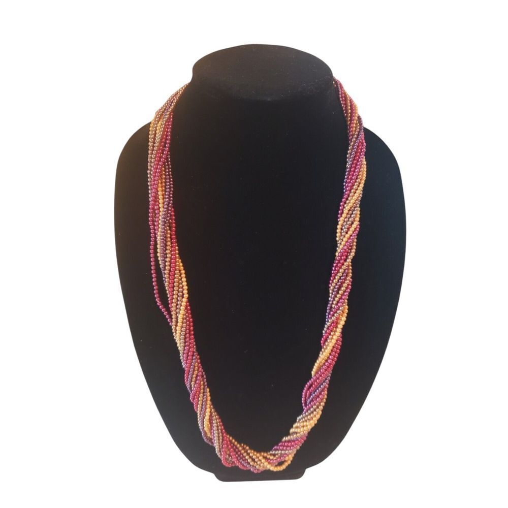 Unbranded‎ Faux Pearl Multi-Strand Colorful Necklace Luxury Stylish Elegant